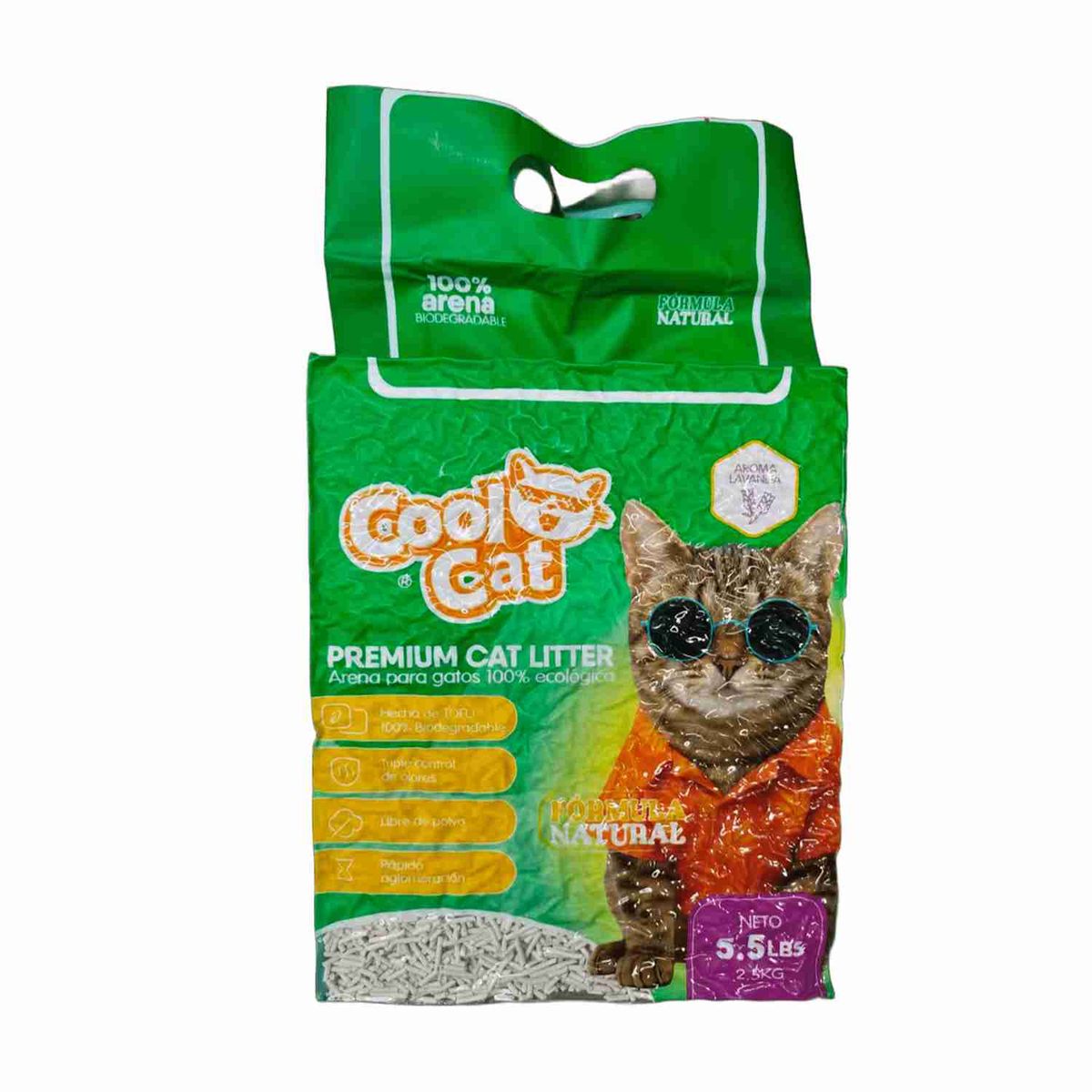COOL CAT - Arena Para Gatos De Tofu 2.5 Kg - Cool Cat