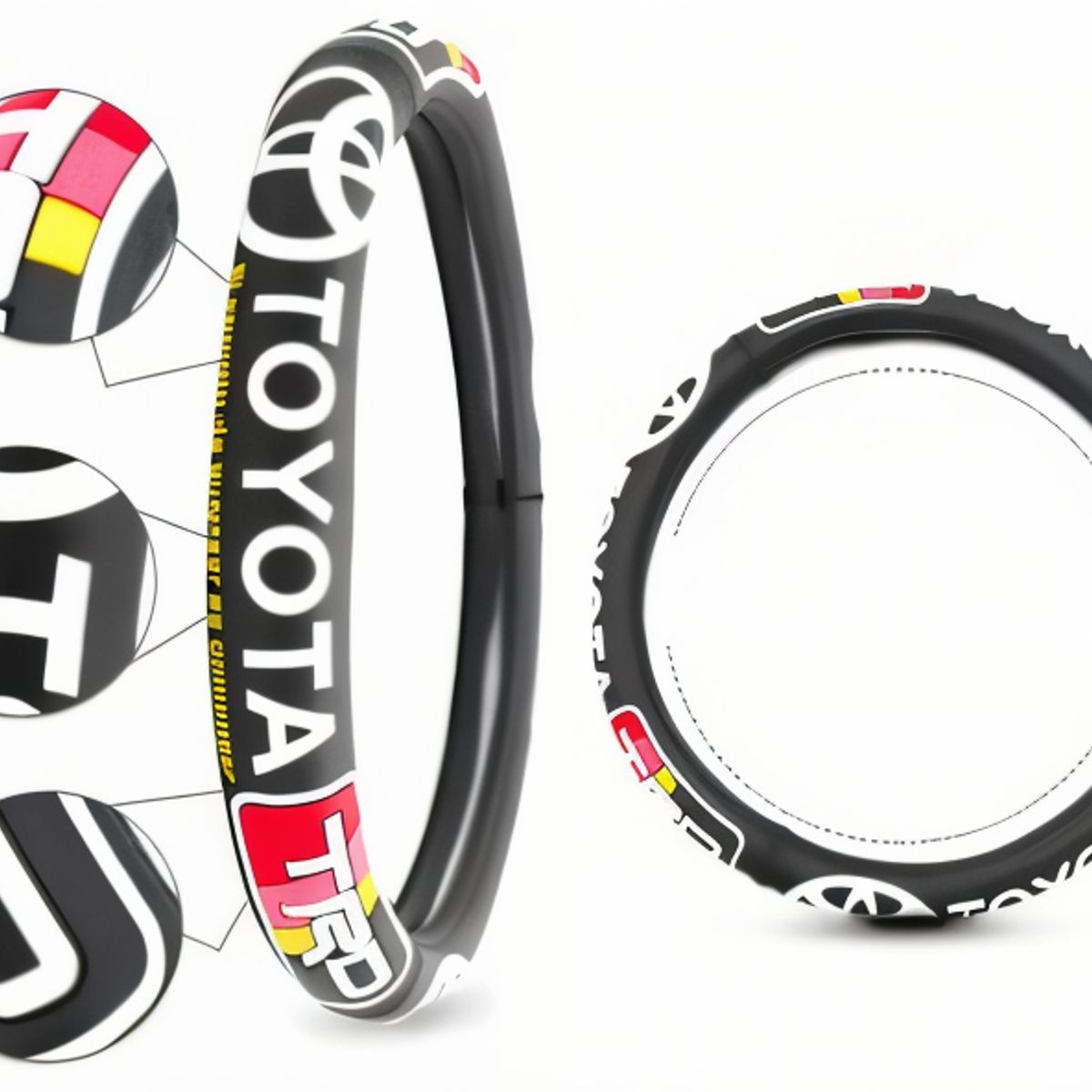 JET - Forro De Timon TOYOTA Con Logo Estilo Deportivo Para Auto