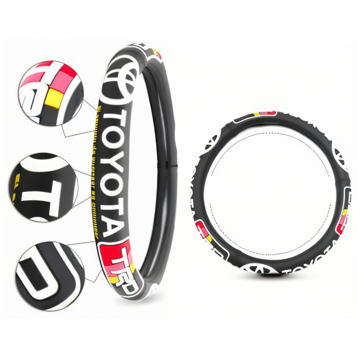 JET - Forro De Timon TOYOTA Con Logo Estilo Deportivo Para Auto