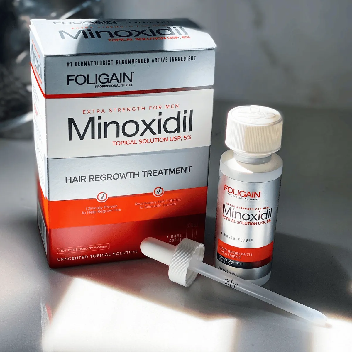 KIRKLAND - Foligain Minoxidil 5% Liquido 60 ml Aumento de Cabello y Barba