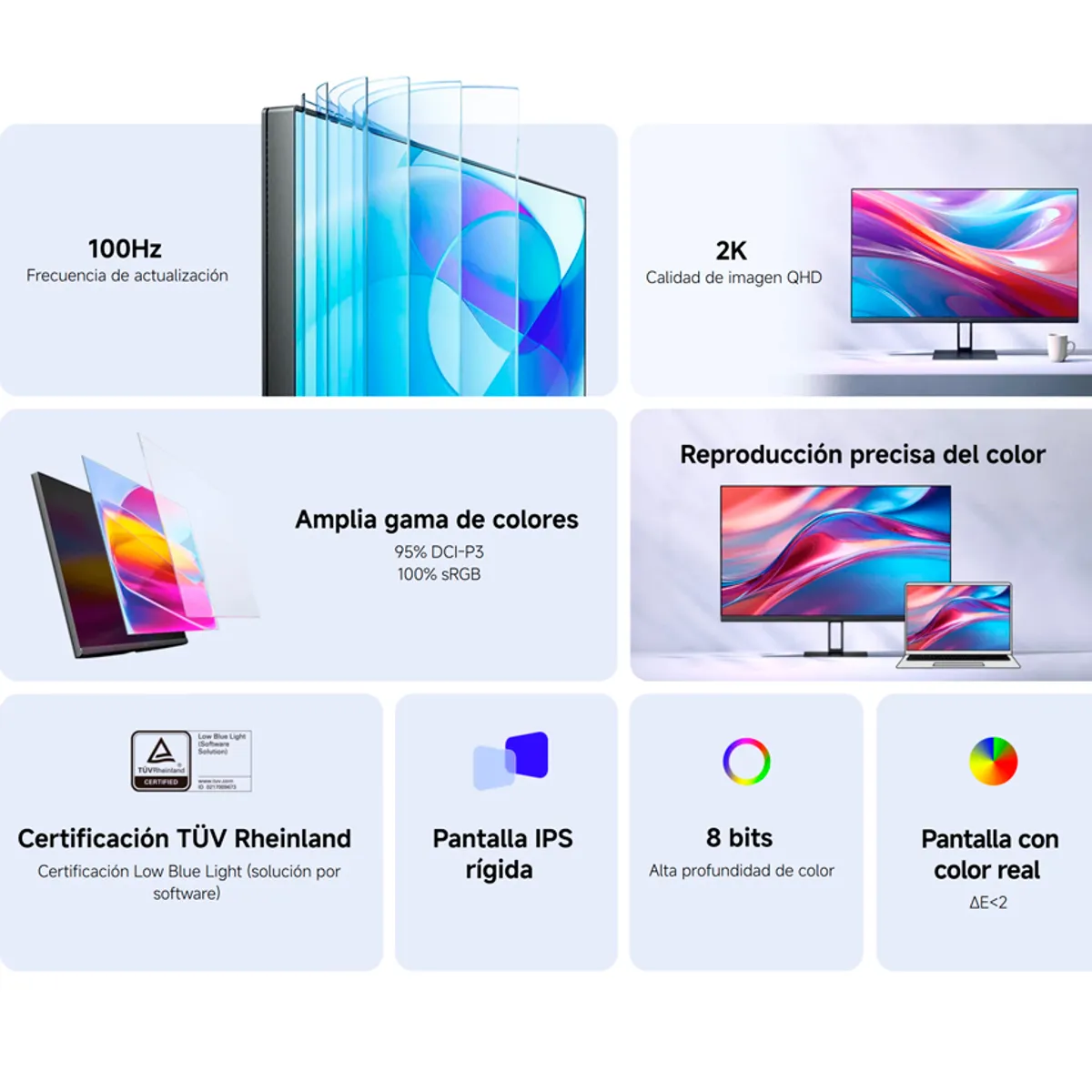 XIAOMI - Monitor Xiaomi A27Qi 27′ 2K IPS 100Hz HDMI FreeSync