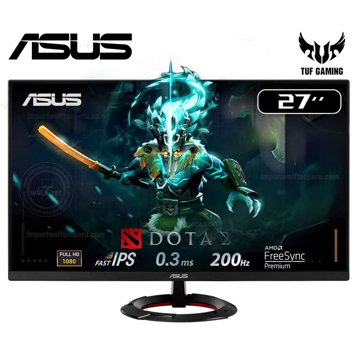 ASUS - MONITOR ASUS Tuf Gaming VG279Q5R 27 Fast IPS FHD 200Hz 03ms FreeSync
