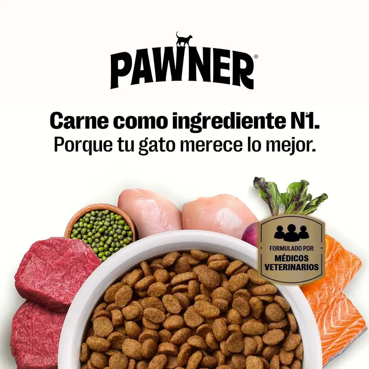 GENERICO - Comida para Gato Esterilizado Pawner Pollo y Salmón 1 kg