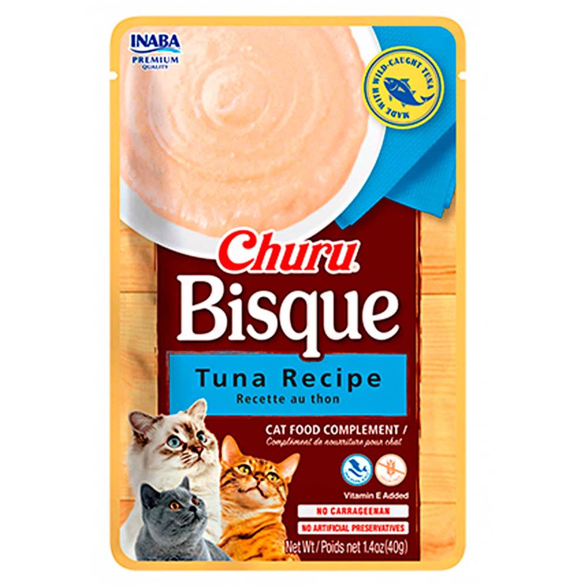 CHURU - Pack Snack Sopa Gato Churu Bisque Sabor Atún 6 Sobres x 40gr