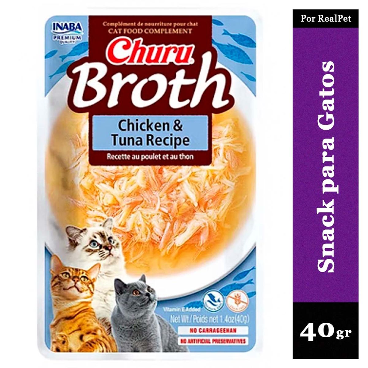 CHURU - Snack Sopa para Gato Churu Broth Sabor Pollo y Atún 40gr