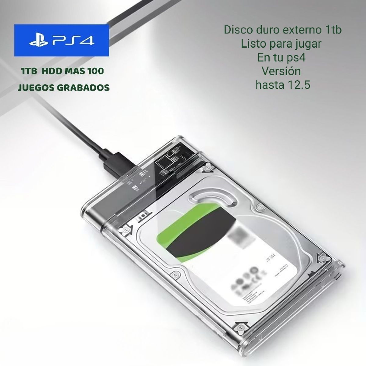 VARIOS - Hdd 1TB CON MAS DE 100 JUEGOS GRABADOS para ps4
