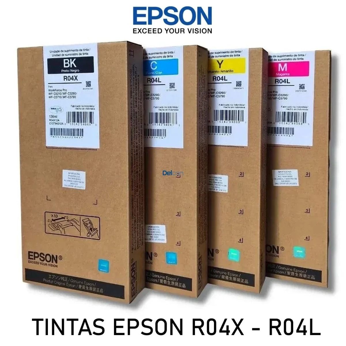 EPSON - TINTA EPSON R04X Y R04L PACK COMPLETO T941 Y T942 COLORES