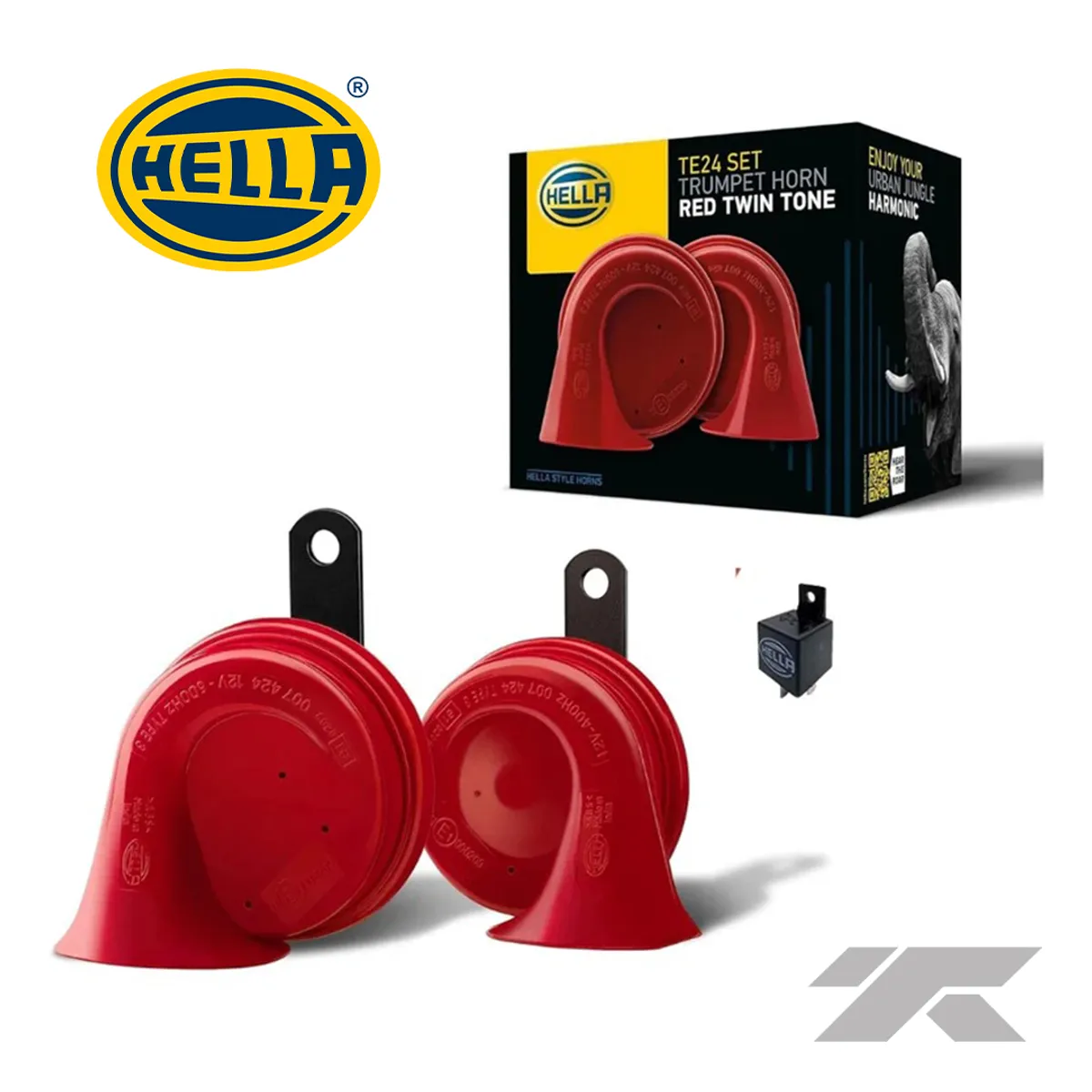 HELLA - Claxon Hella Tipo Caracol 12v Rojo
