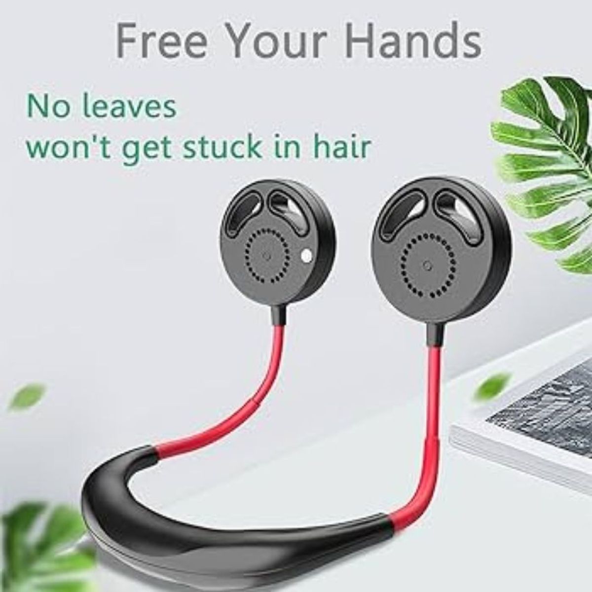 GENERICO - Ventilador de cuello portátill de 3 velocidades