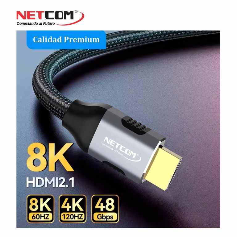 CABLE HDMI A HDMI DE 5 MTS UHD 8K@60Hz V2.1 - NETCOM | Sodimac Perú
