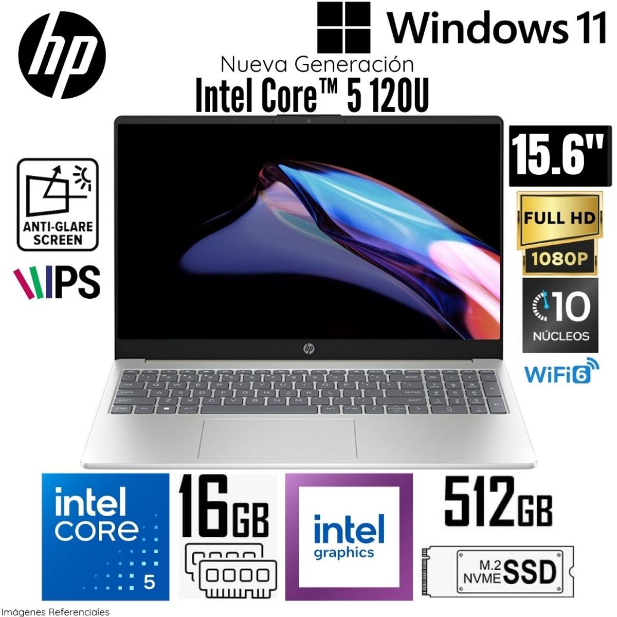 HP - Laptop HP 15-FD0260LA Intel Core 5 120U 16GB RAM 512GB SSD 15.6" FHD - Dorado Cálido