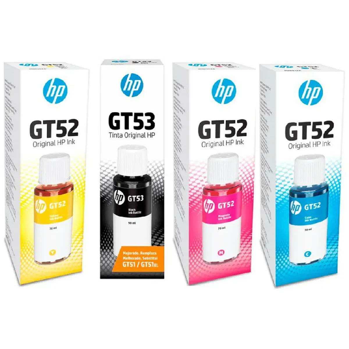 Pack de 4 Tintas HP GT52 - GT53, marca HP - Foto 2
