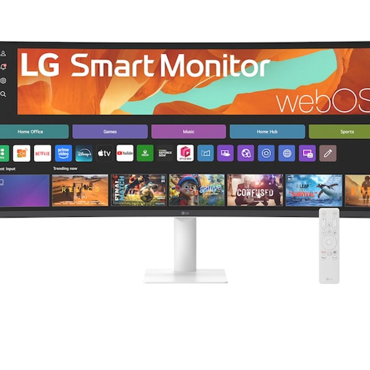 LG - Monitor smart LG de 34 WQHD con pantalla curva para streaming 34U601SA con webOS