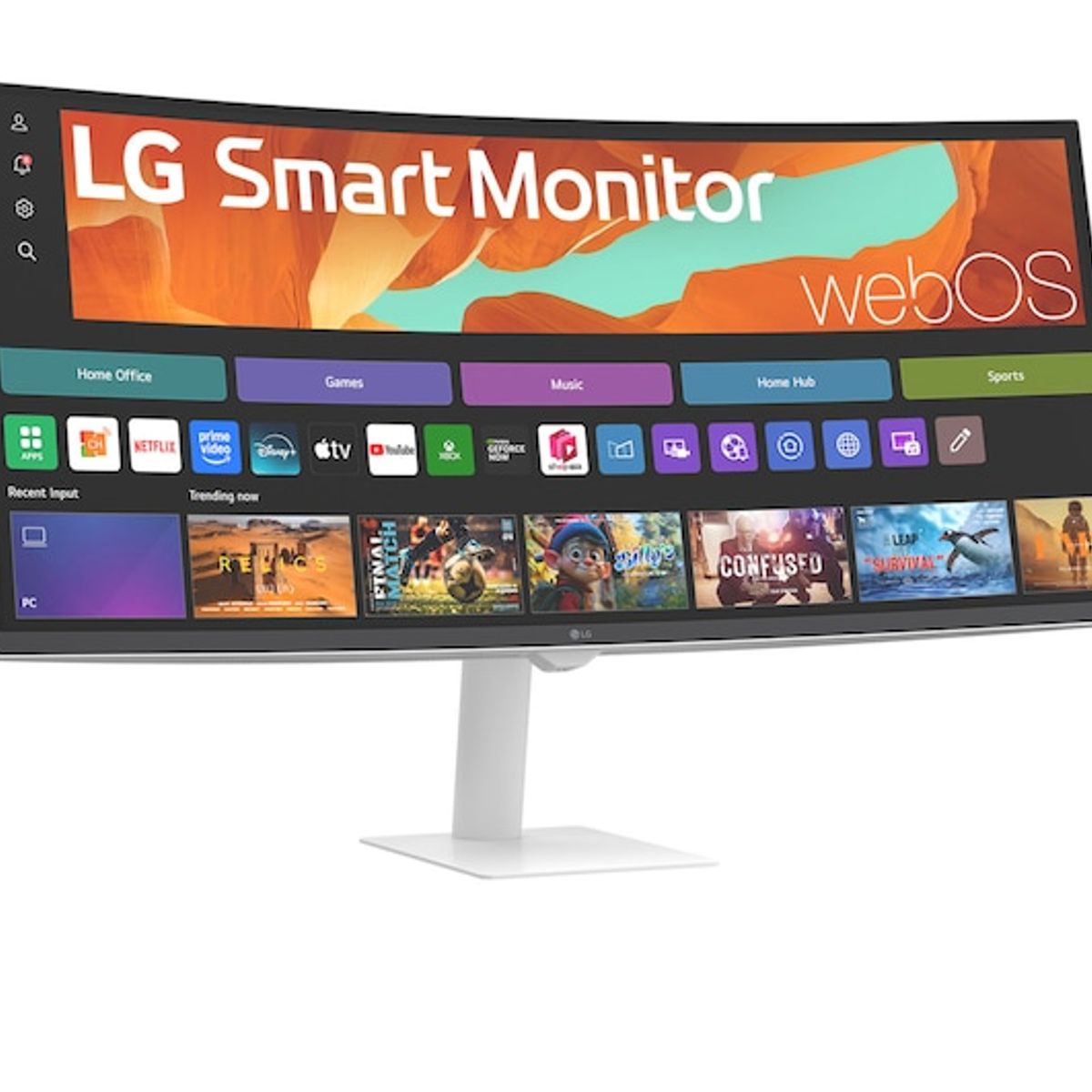 LG - Monitor smart LG de 34 WQHD con pantalla curva para streaming 34U601SA con webOS