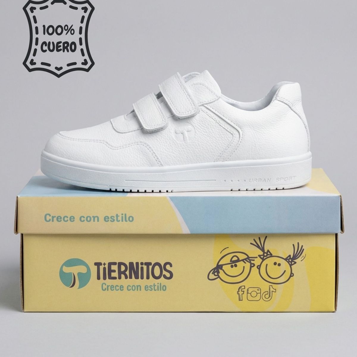 TIERNITOS - Zapatilla escolar de Cuero