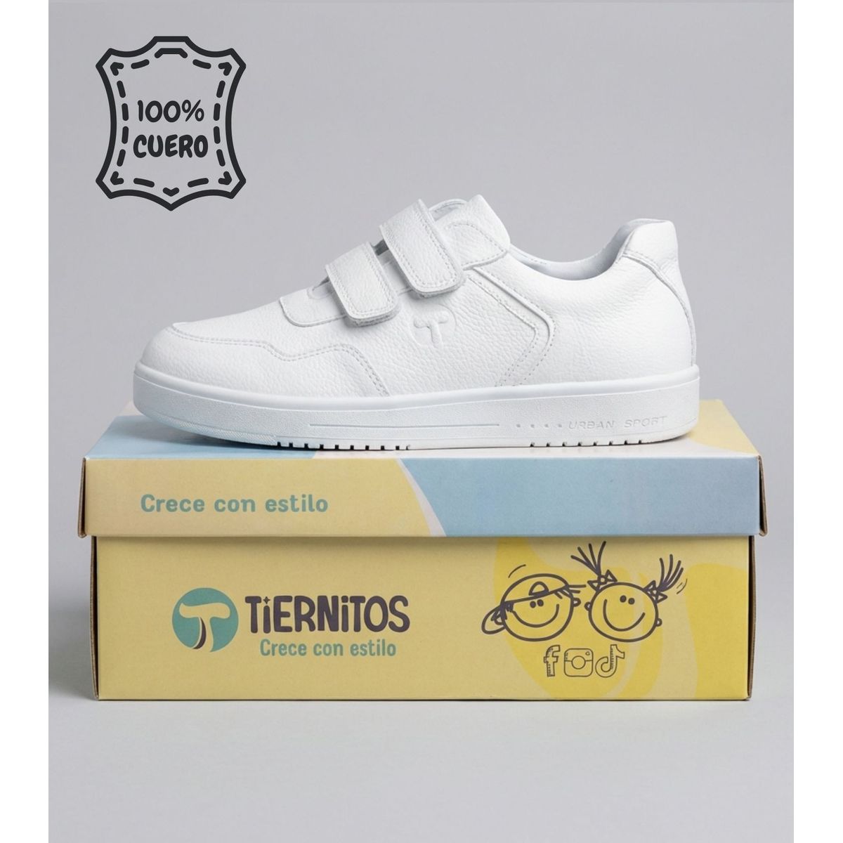 TIERNITOS - Zapatilla escolar de Cuero