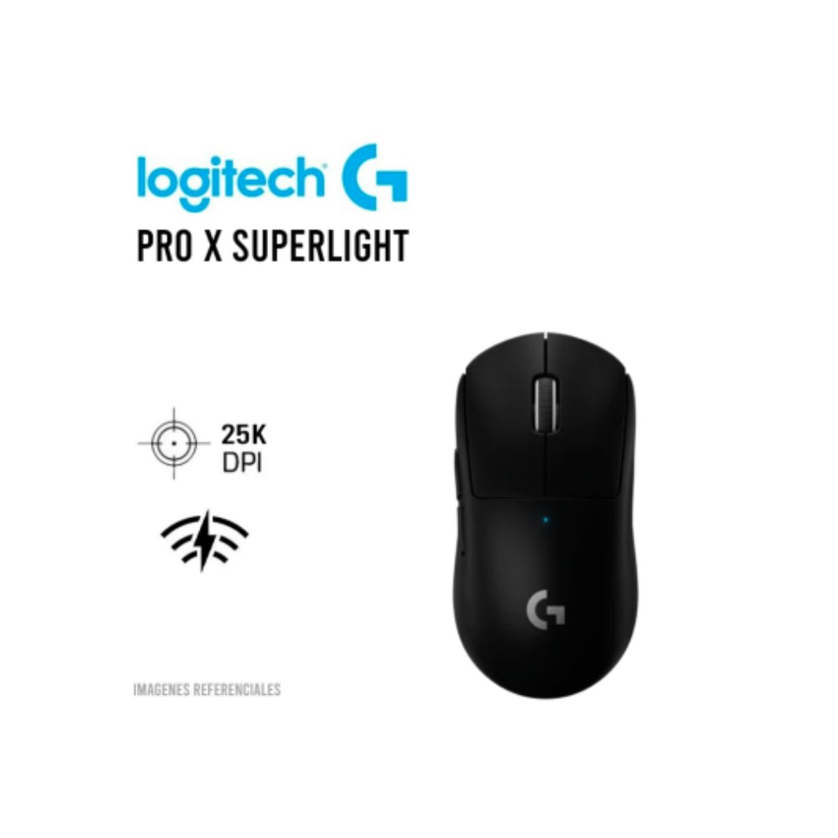 LOGITECH - MOUSE LOGITECH G PRO X SUPERLIGHT INALAMBRICO LIGHTSPEED HERO 25K NEGRO