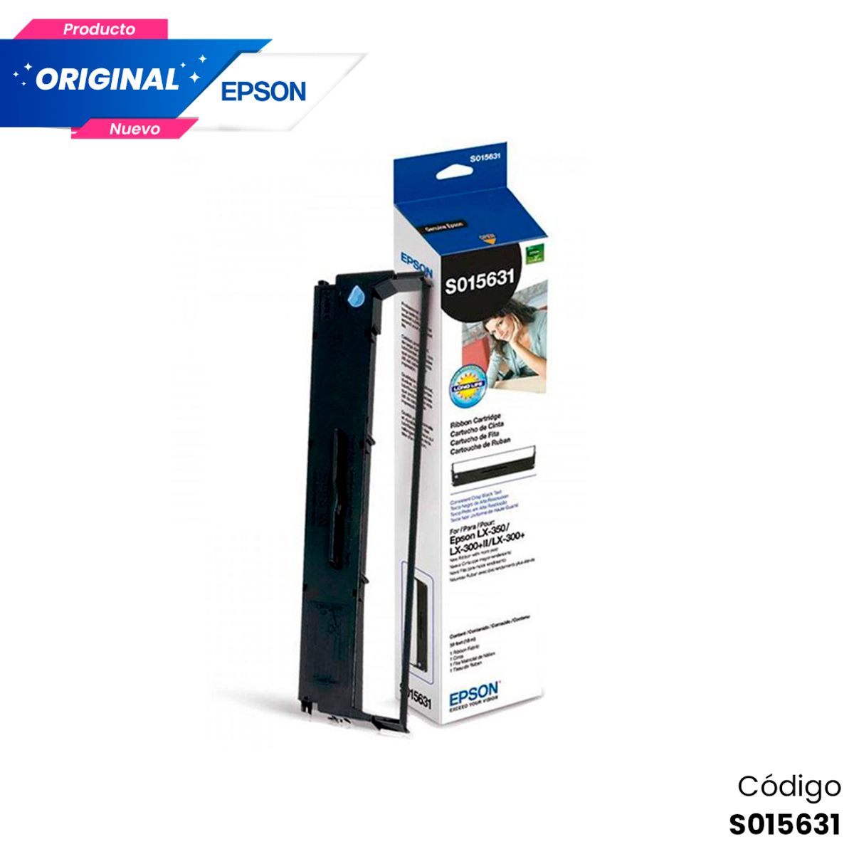 EPSON - Cinta Epson LX350 LX300 Original Negro