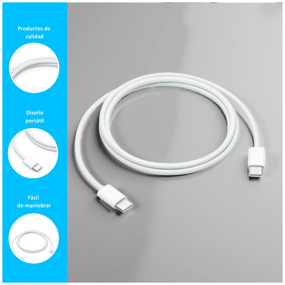 GENERICO - Cable C a C Replica A1 iPhone 15