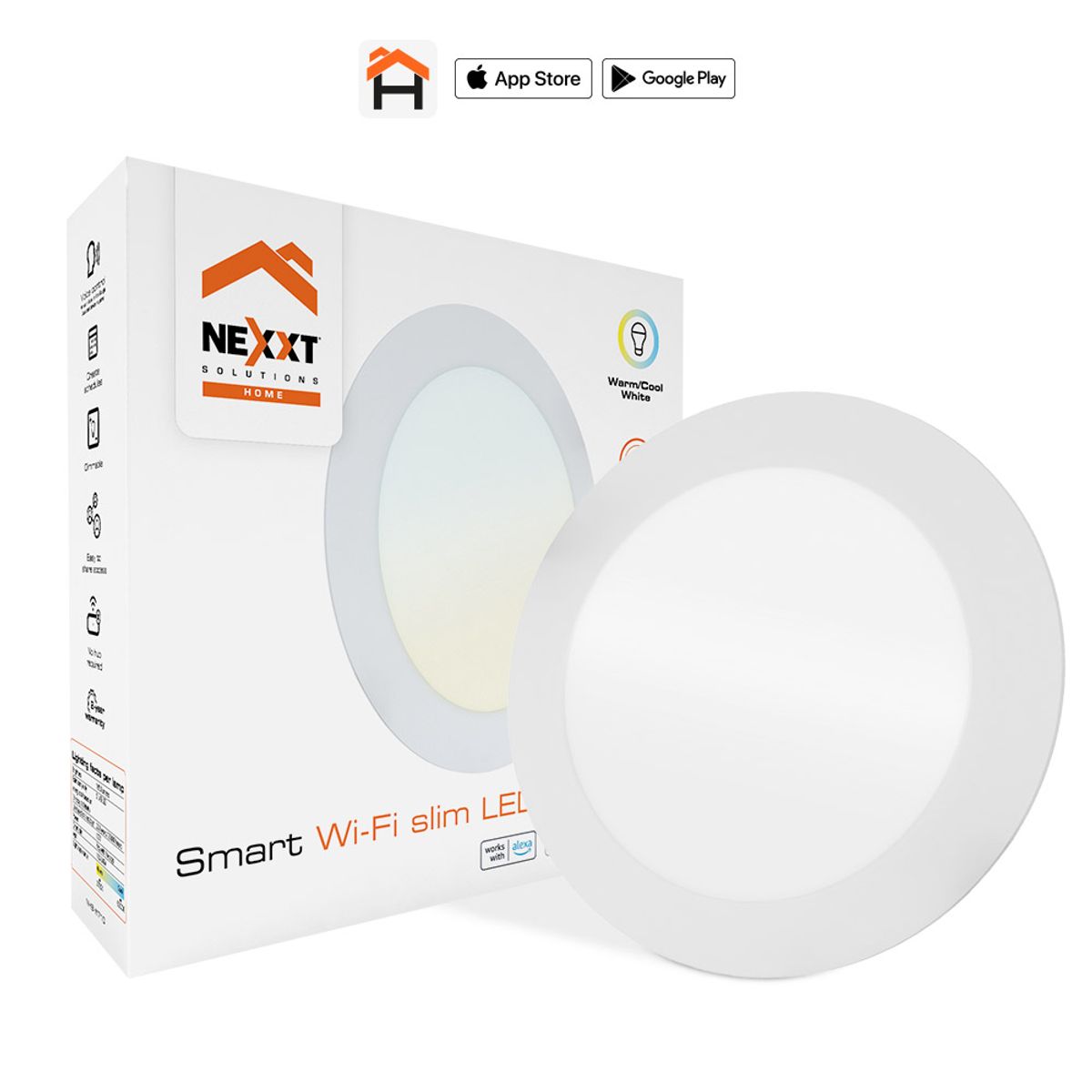 NEXXT SOLUTIONS - LAMPARA DE TECHO EMPOTRABLE INTELIGENTE DE 6 PULGADAS NEXXT NHB-W710