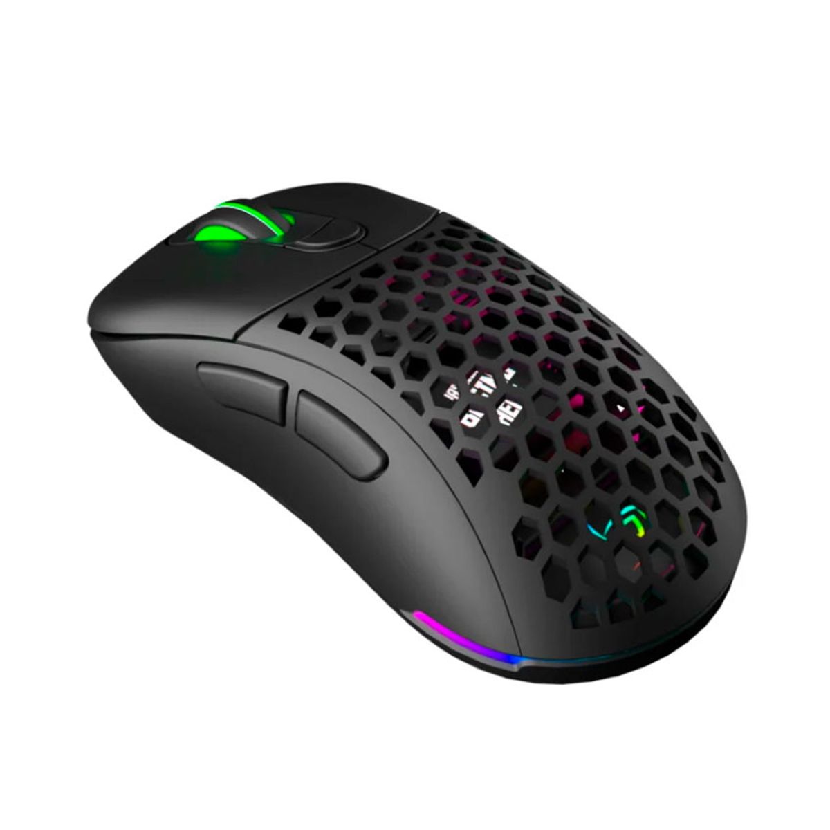 VSG - Mouse gamer de juego inalámbrico recargable VSG Aquila Fly Negro Mate 16,000 dpi Ultraliviano de 60g