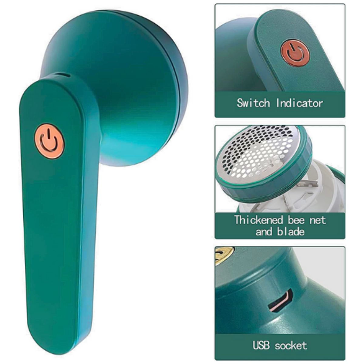 GENERICO - Quitapelusas Eléctrico Pro Restaurador de Telas Recargable con Cuchillas de Repuesto