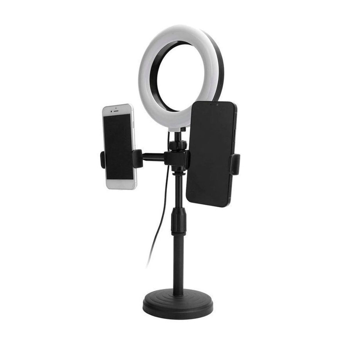 GENERICO - ARO LED CON DOBLE SOPORTE DE CELULAR