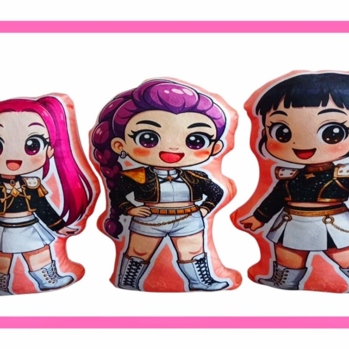 GENERICO - SET DE 3 ALMOHADAS SILUETA K-POP- GENERICO