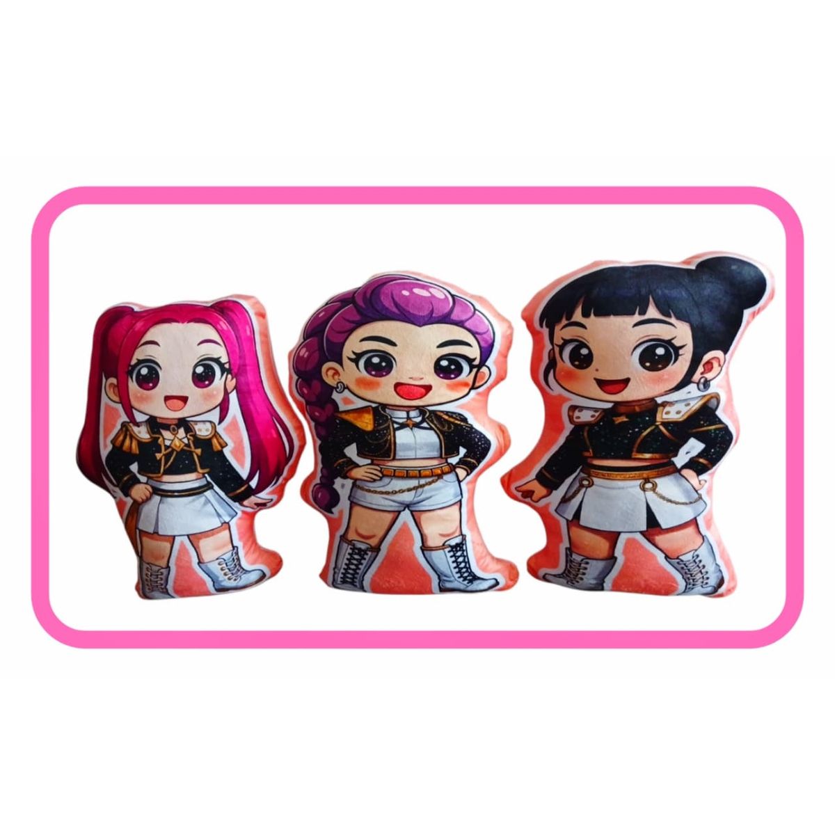 GENERICO - SET DE 3 ALMOHADAS SILUETA K-POP- GENERICO