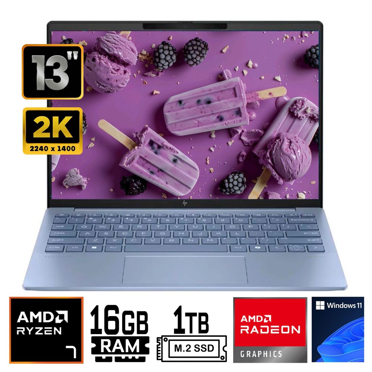 HP - Laptop Hp Pavilion Aero AMD Ryzen 7 8840U Ram 16Gb SSD 1Tb 13.3"2K Windows 11