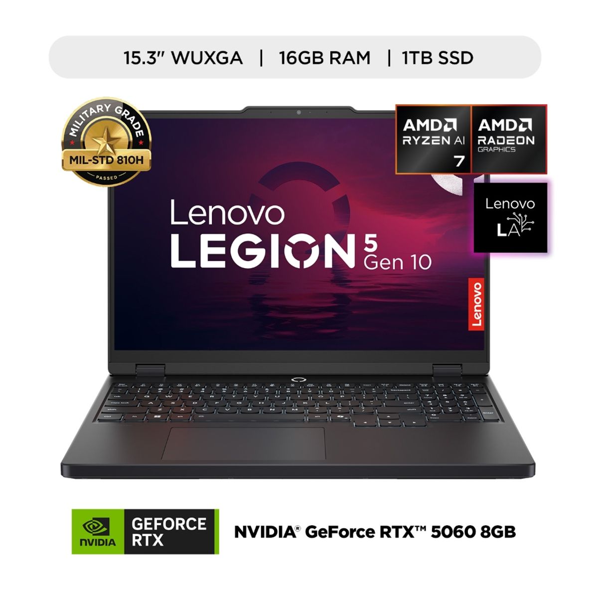 LENOVO - Laptop Gamer Lenovo Legion 5 AMD Ryzen 7 260 16GB 1TB SSD RTX 5060 8GB