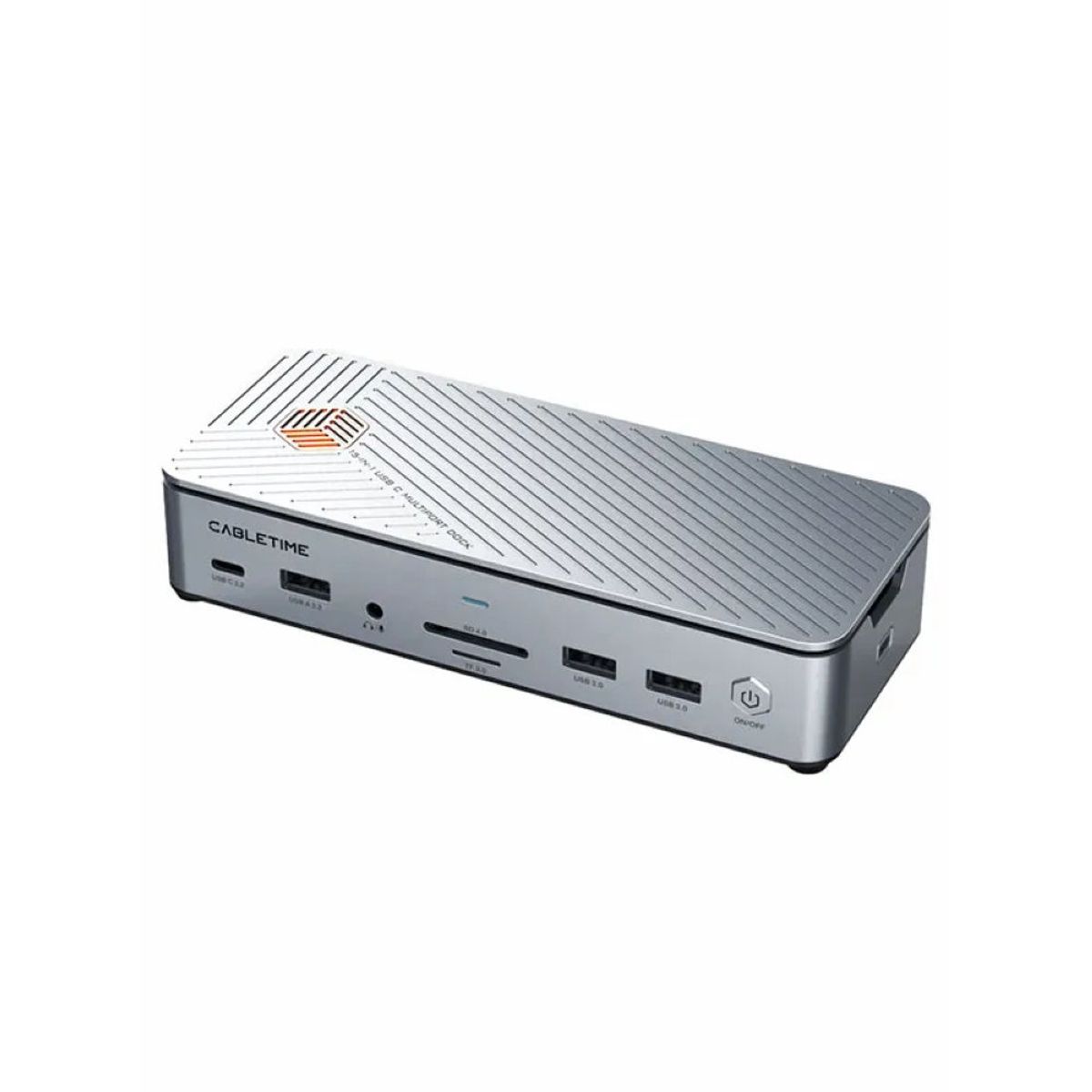 CABLETIME - Docking Station Cabletime CB14S 14 Puertos HDMI DP USB-A USB-C RJ-45 SSD NVMe/NGFF PD100W
