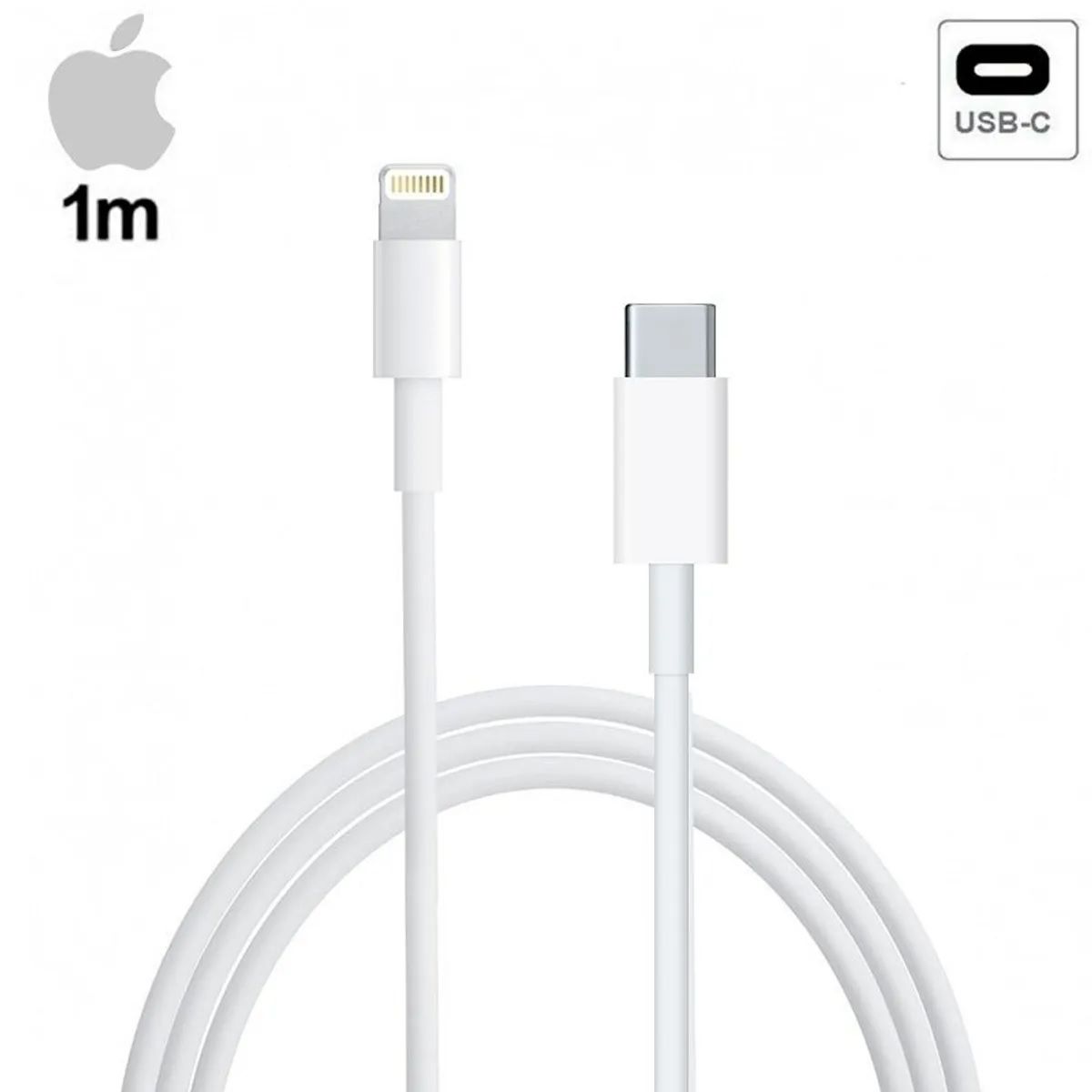 OEM - CABLE USB-C A CONECTOR LIGHTNING 1M DE CARGA RAPIDA