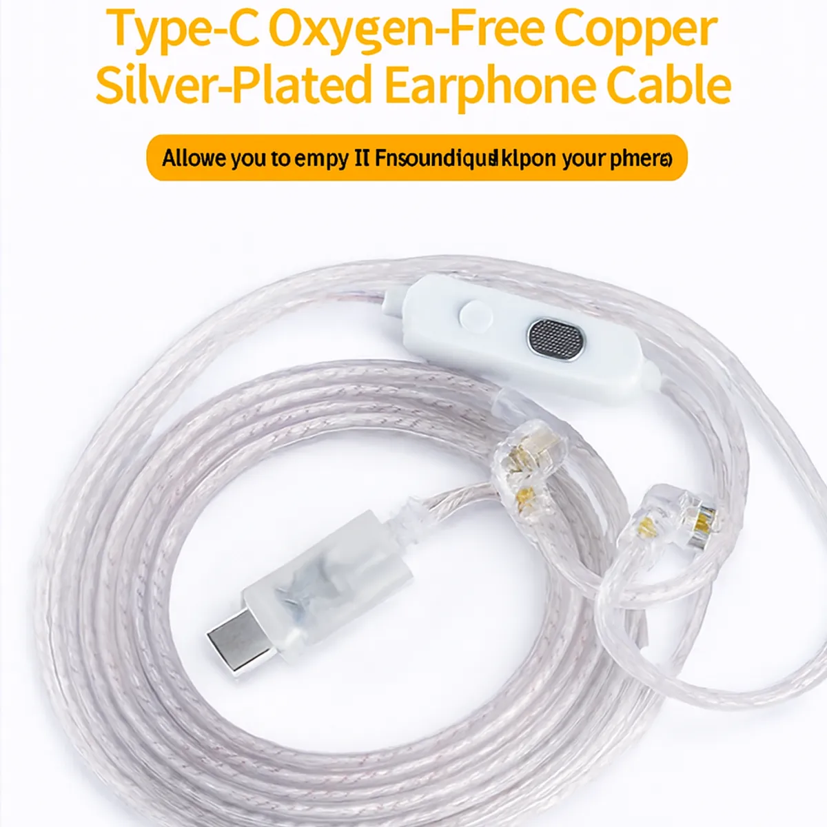 KZ - Cable USB C para audifonos KZ con Micrófono