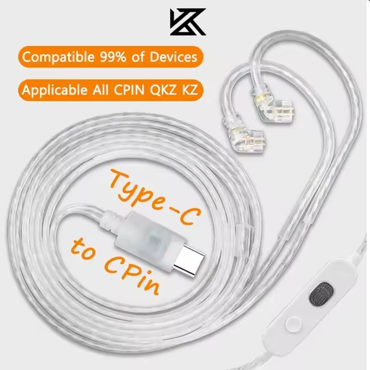 KZ - Cable USB C para audifonos KZ con Micrófono