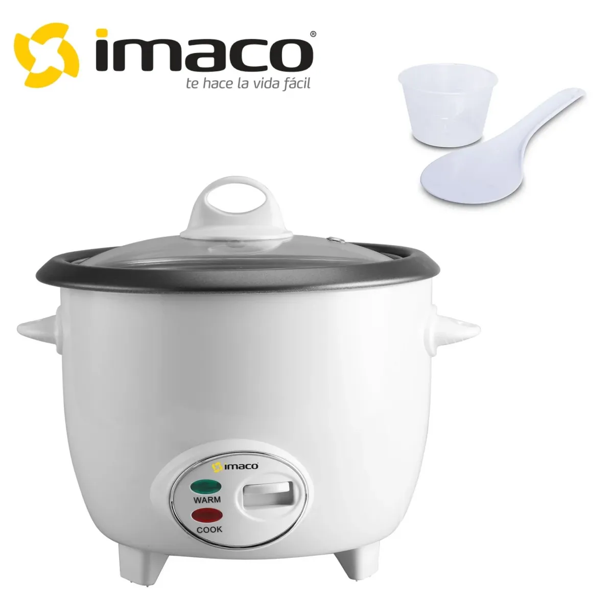 IMACO - Olla Arrocera Imaco RC6 Multiusos 1.2 Lts Antiadherente Blanco