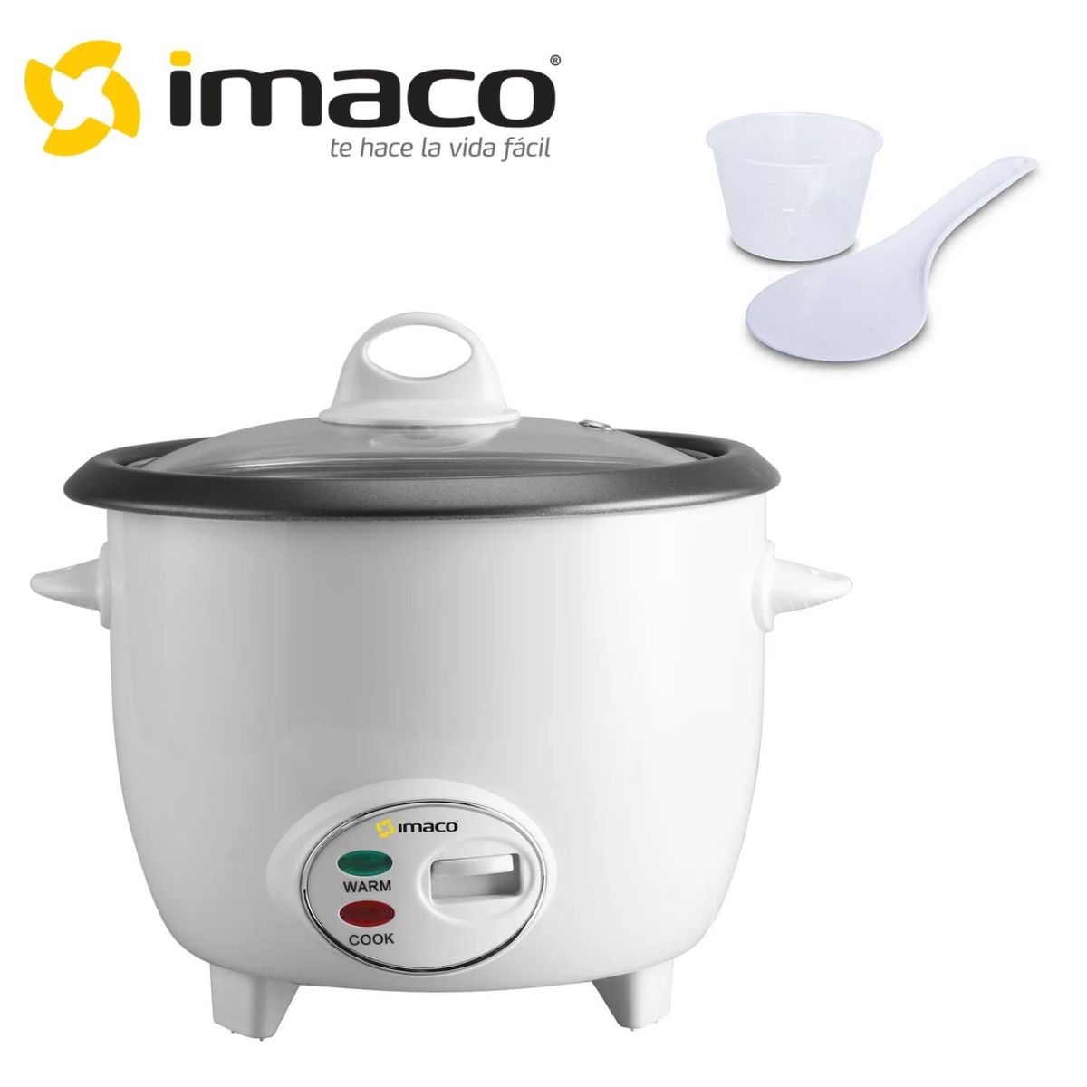 IMACO - Olla Arrocera Imaco RC6 Multiusos 1.2 Lts Antiadherente Blanco