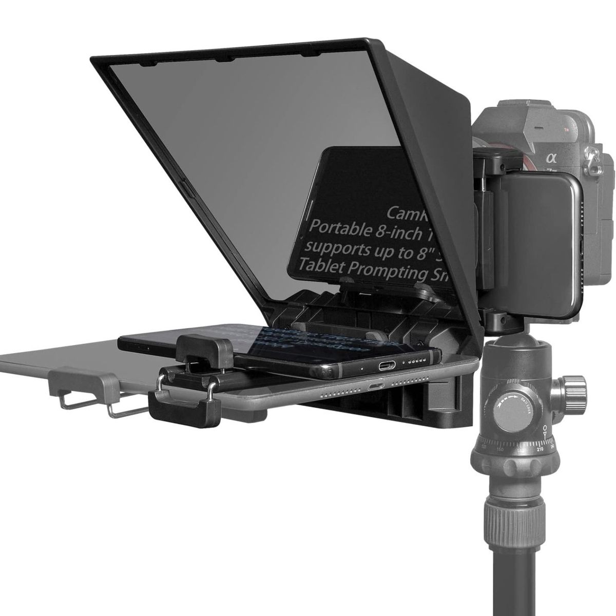 GENERICO - Teleprompter portátil TP2A para cámaras DSLR y celulares
