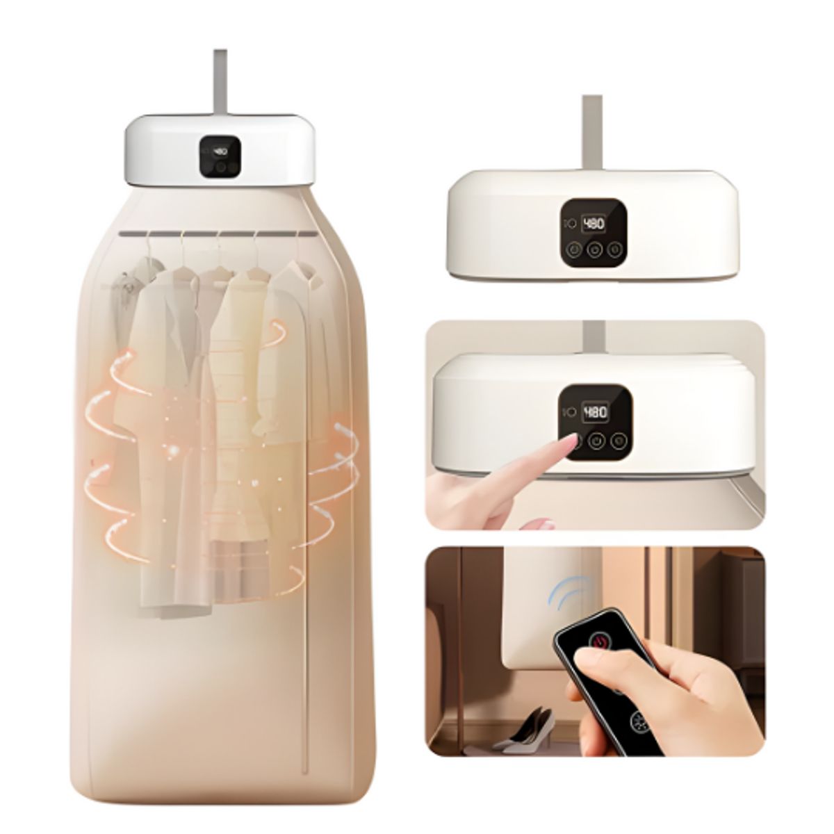 GENERICO - Secadora de Ropa Portátil Inteligente con Control Remoto