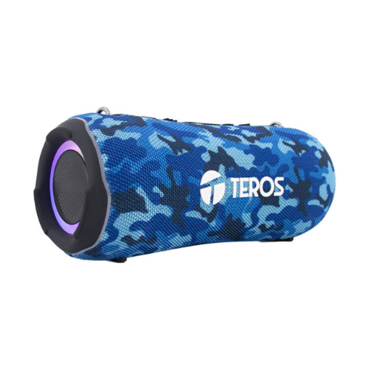 TEROS - Parlante TEROS Ultra TE-6046BM BT 53 RGB TWS color azul militar camuflado