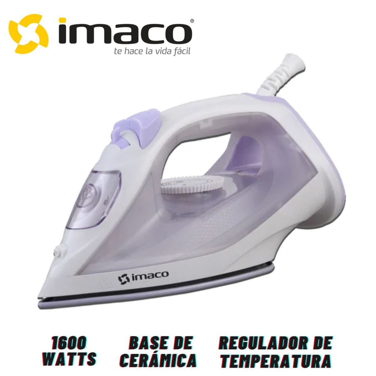IMACO - Plancha Imaco ETA1615M con Base Cerámica Morado
