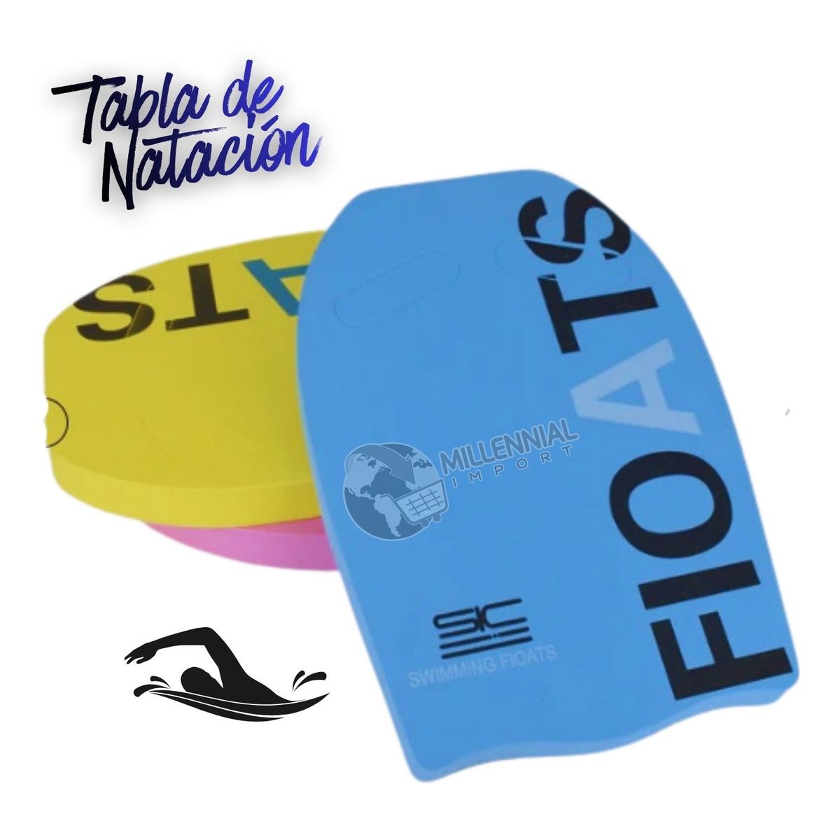 GENERICO - Tabla de Natación para Entrenamiento Gruesa color Niño con Agarre