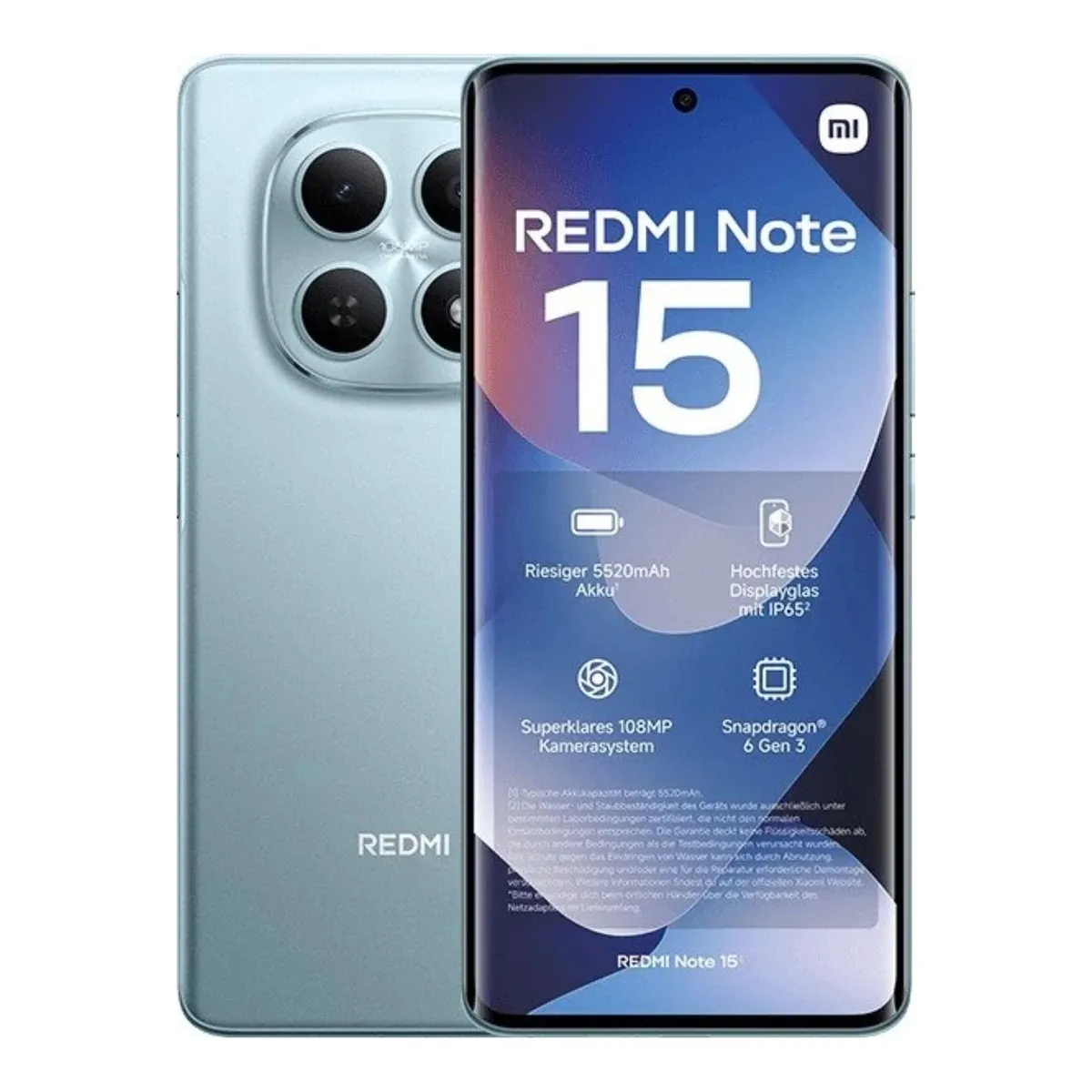 XIAOMI REDMI NOTE 15 256GB 8GB RAM GLACIER BLUE, marca XIAOMI - Foto Principal