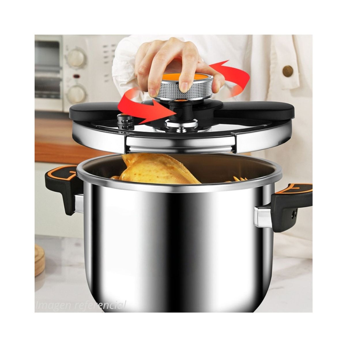 OEM - OLLA A PRESIÓN DE 10L EN ACERO INOXIDABLE