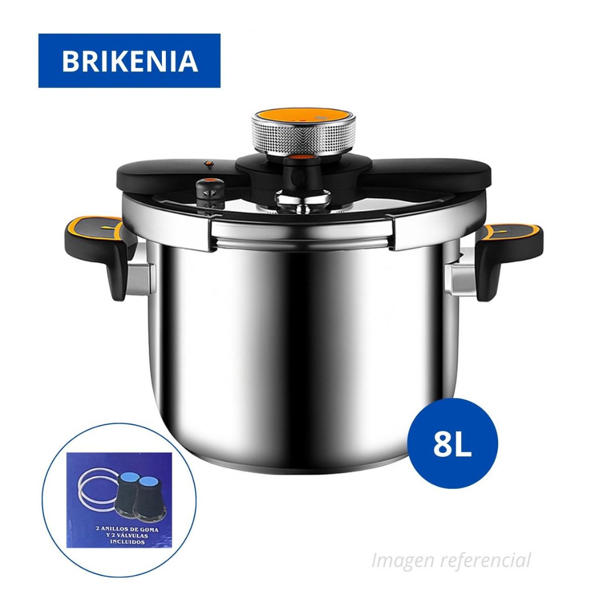OEM - OLLA A PRESIÓN DE 8L EN ACERO INOXIDABLE