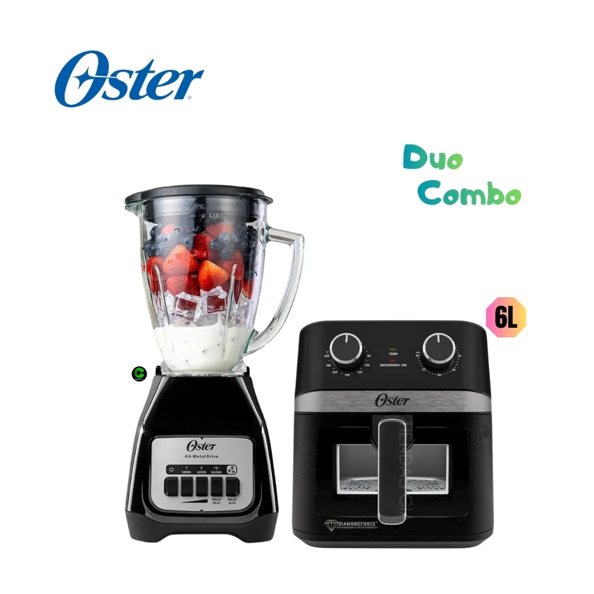 OSTER - Combo Licuadora Oster BLSTKAGBPB y Freidora Manual