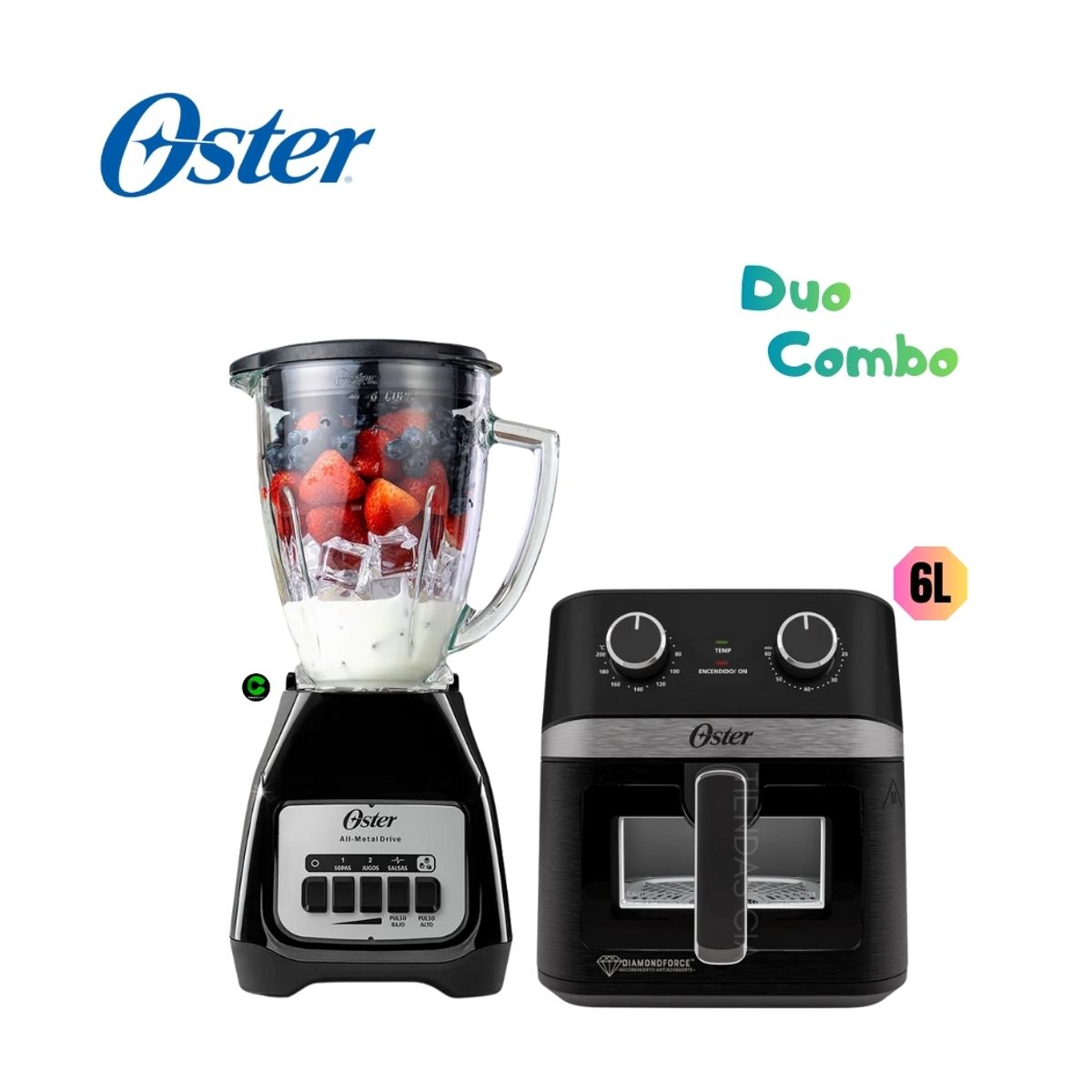 OSTER - Combo Licuadora Oster BLSTKAGBPB y Freidora Manual