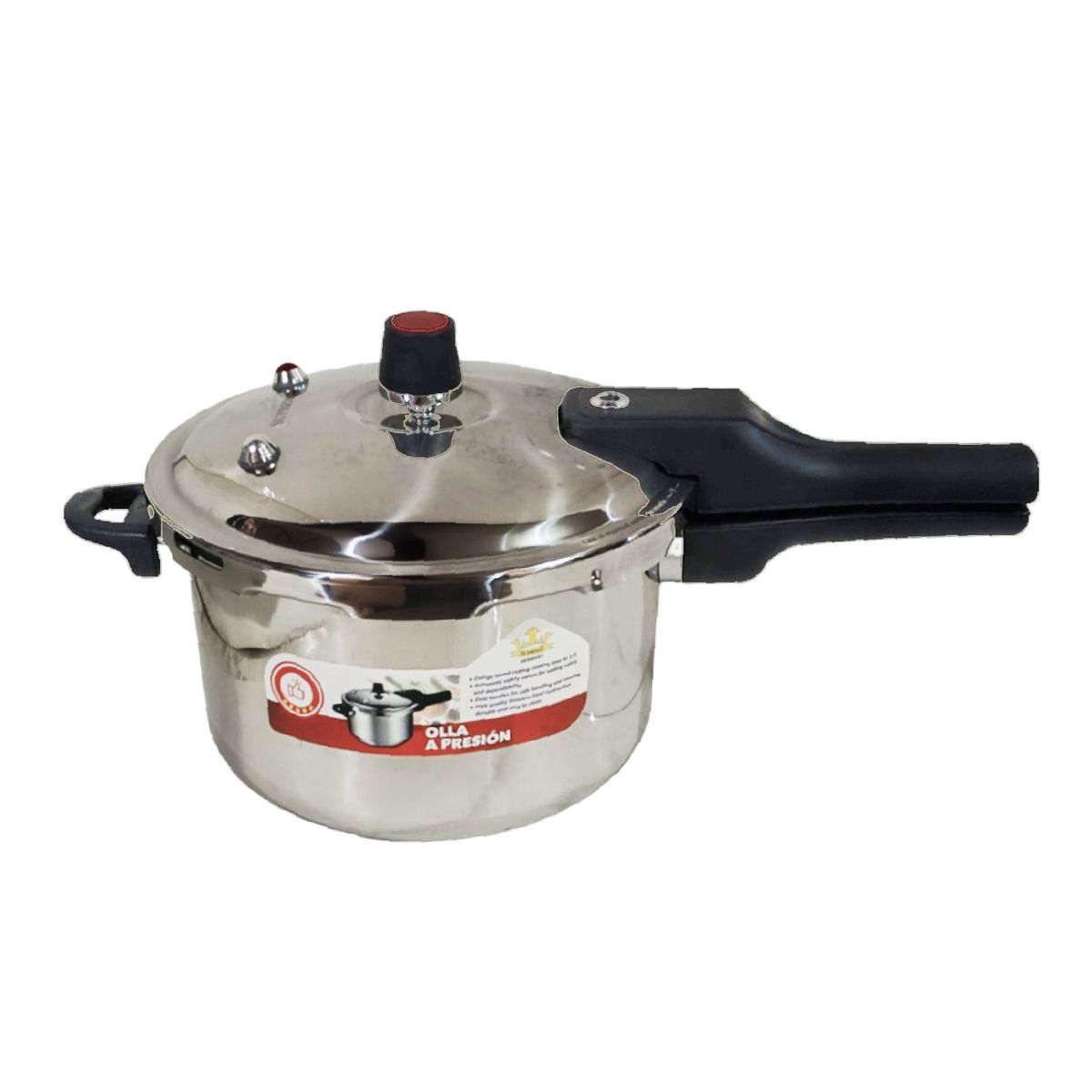 GENERICO - Olla a Presión SUPREMA 5 Litros Acero Inoxidable SU-P006-5L