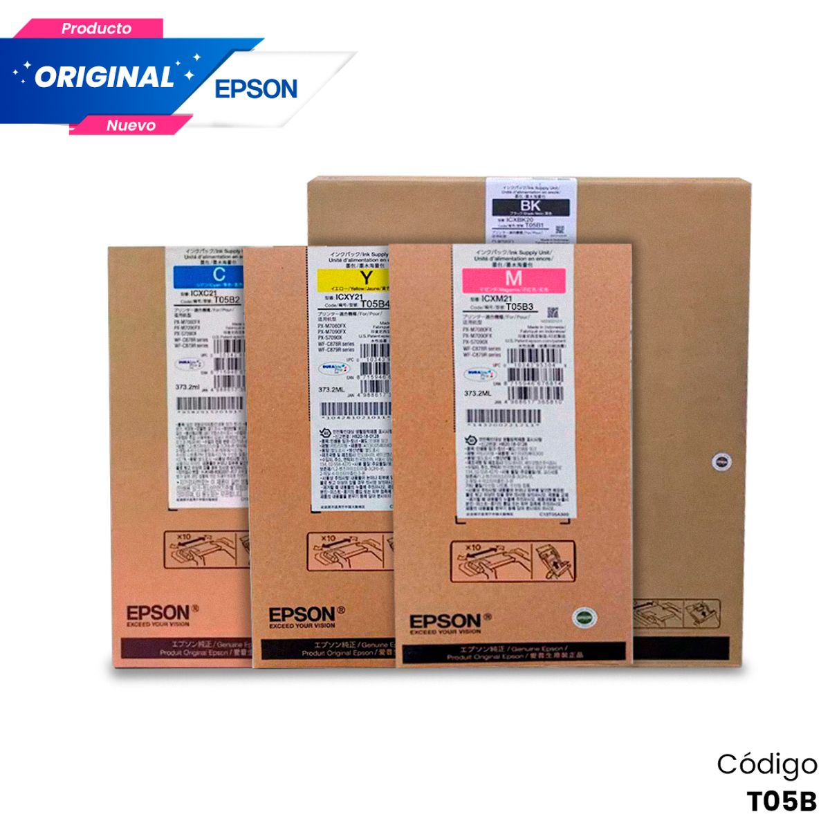 EPSON - Kit Tinta Epson T05B Original Negro Cian Magenta Amarillo