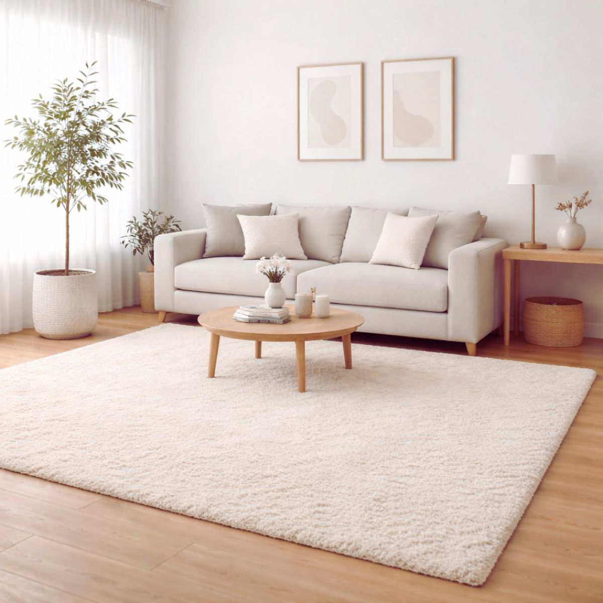 SALA FABULOSA - Alfombra decorativa color perla